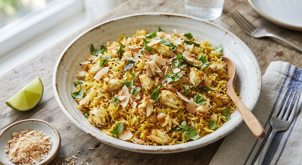 Coconut Crab Pilaf