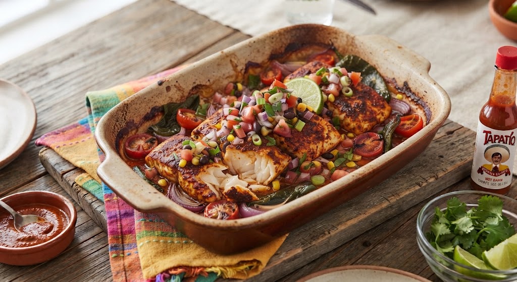 Smoky Mexican Chipotle Baked Cod