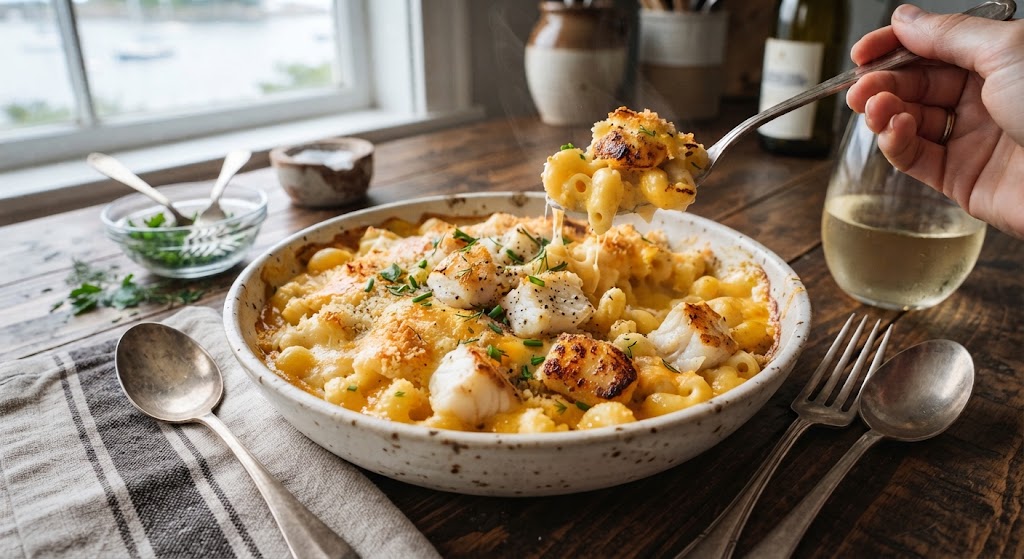 Halibut Mac & Cheese