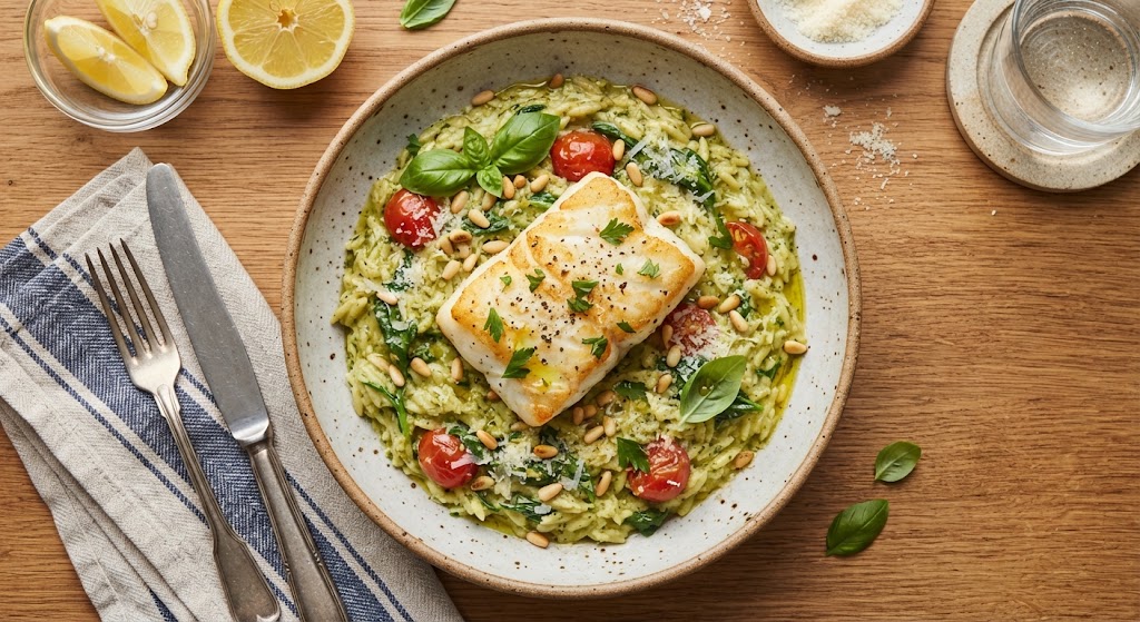 Cod & Pesto Orzo