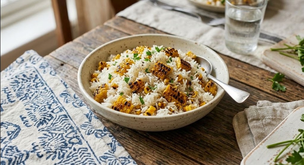 Sun Kissed Coconut & Swetcorn Rice