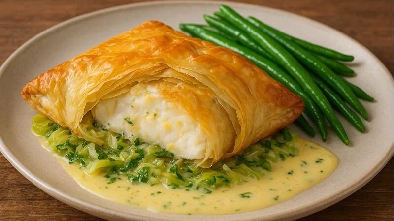 Creamy Fish & Leek Parcels