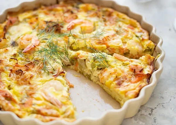 Salmon & Prawn Quiche