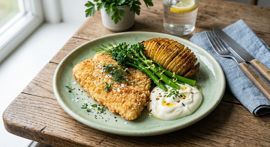 Basa and Hasselback Potato
