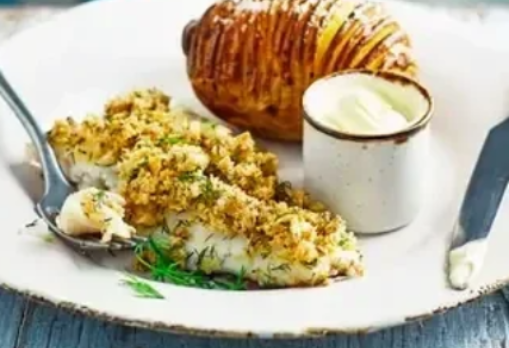 Basa and Hasselback Potato