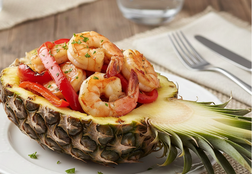 Smoked Prawn and Pineapple