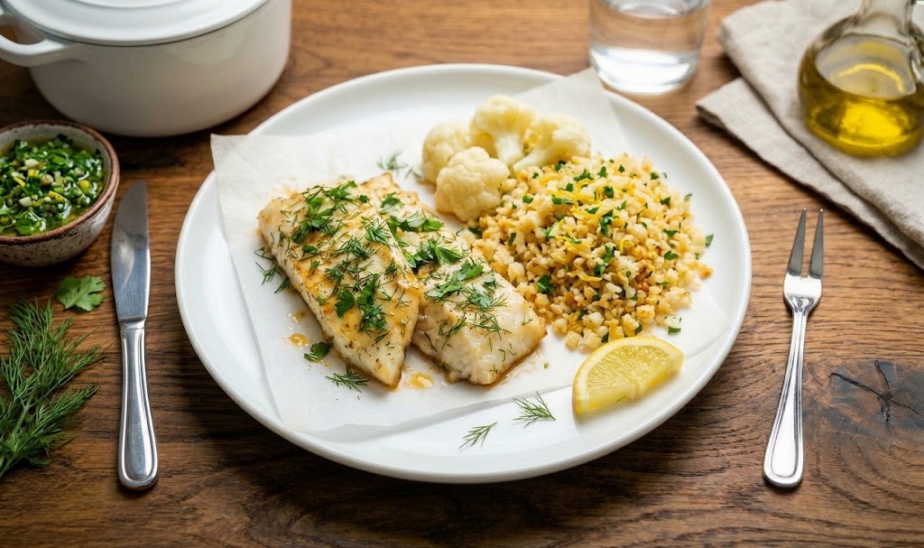 Cod & Cauliflower Rice