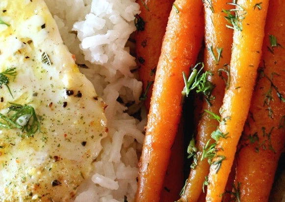 Sticky Rice & Baked Tilapia