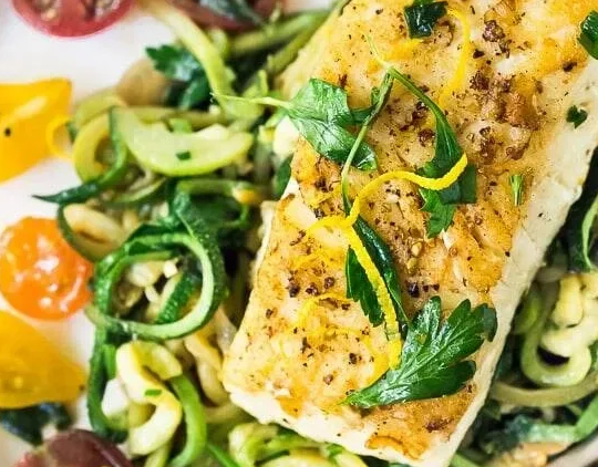 Off the Hook Courgette & Halibut