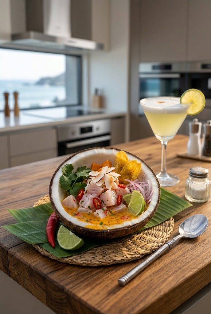 Thai-Peruvian Sea Bass Ceviche Fusion