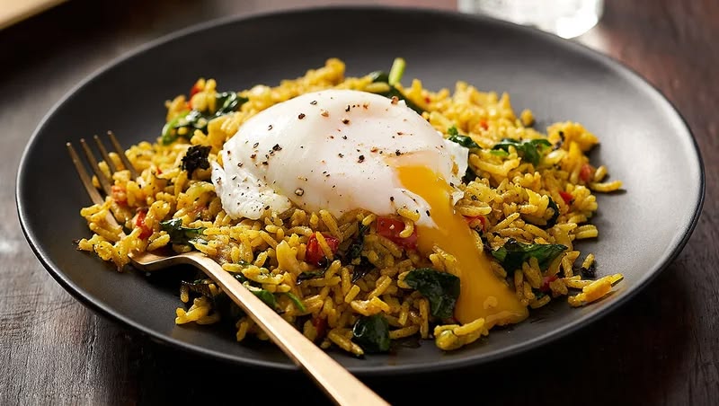 Spicy Rice, Kippers & Egg