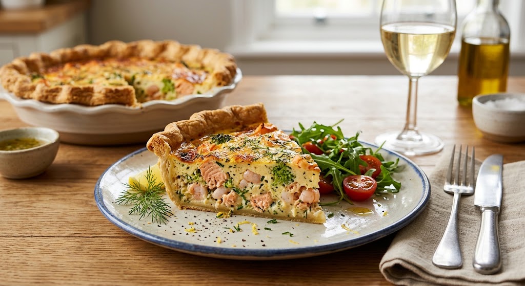 Salmon & Prawn Quiche