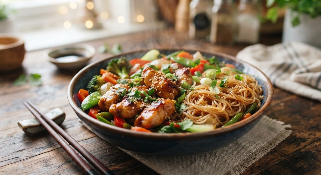 Teriyaki & Vermicelli Stir-Fry