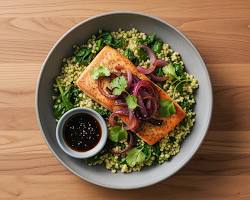 Garlic-Ginger Salmon & Bulgur Bowl