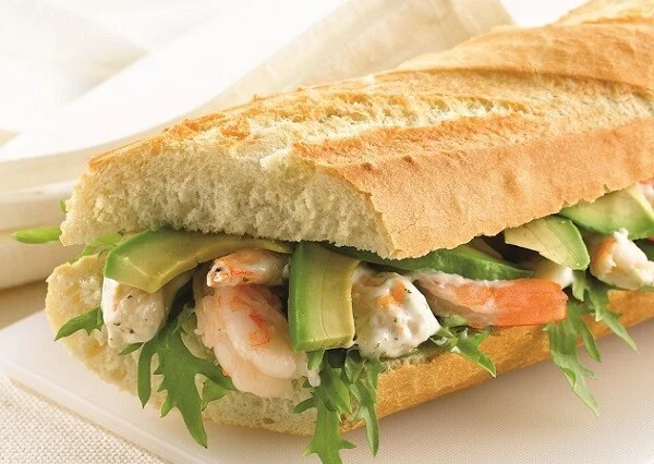 Harissa and Prawn Baguette