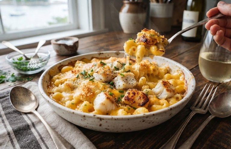 Halibut Mac & Cheese