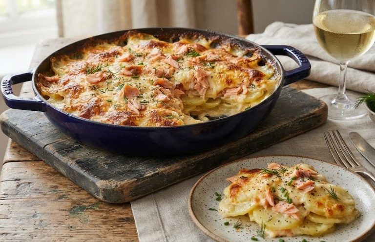 Smoked Salmon Dauphinoise