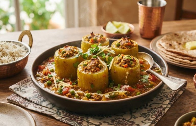 Stuffed Gourd (Lauki) & Veggie Mince