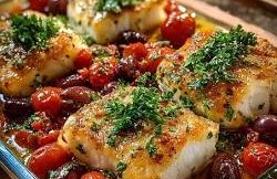 Mediterranean Baked Cod