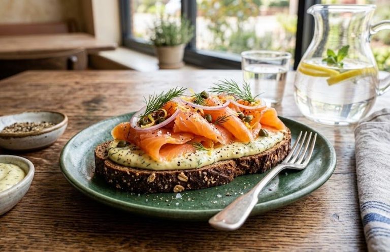 Rye Bread with Smoked Salmon
