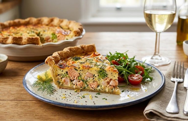 Salmon & Prawn Quiche