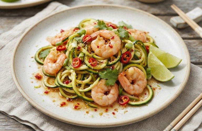 Spicy Citrus Prawn & Courgette Noodle Stir-Fry