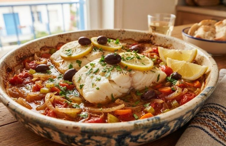 Greek-Style Baked Cod Plaki